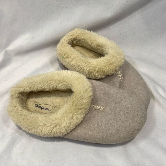 Dearfoams woman’s memory foam clog slip on house slippers size 7-8 - Picture 2 of 5